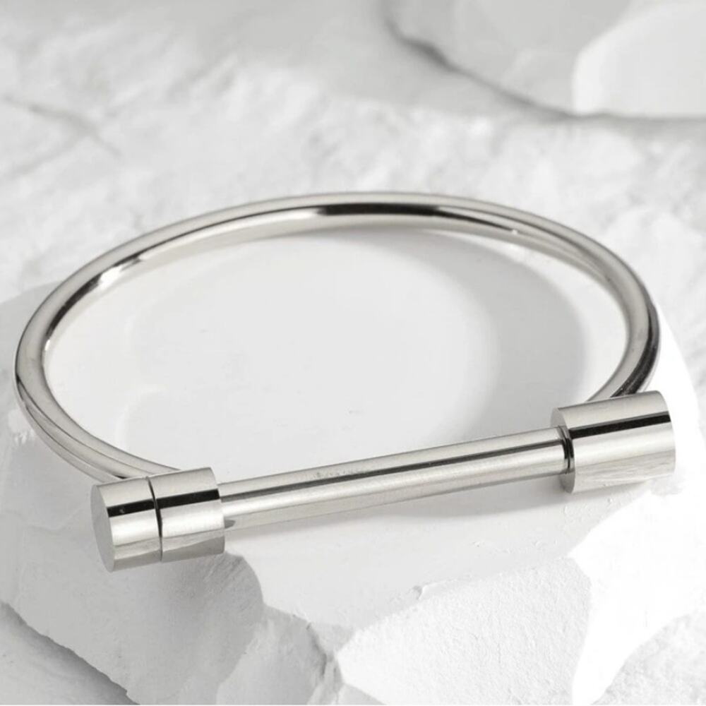 Stainless Steel Nail Bangle Unisex Bracelet D Shaped Nail screw Screwdriver